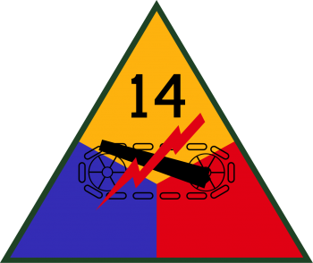 Coat of arms (crest) of 14th Armoured Division, US Army
