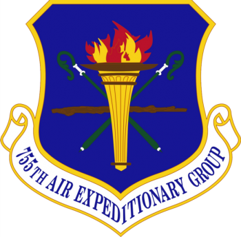 Coat of arms (crest) of the 755th Air Expeditionary Group, US Air Force