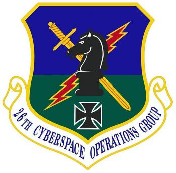 Coat of arms (crest) of the 26th Cyberspace Operations Group, US Air Force
