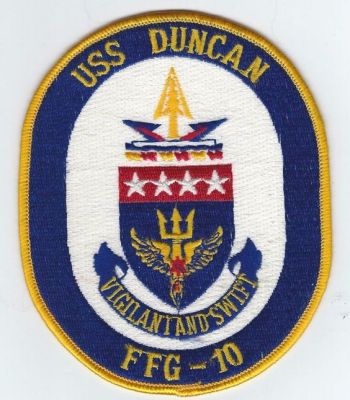 Coat of arms (crest) of the Frigate USS Duncan (FFG-10)