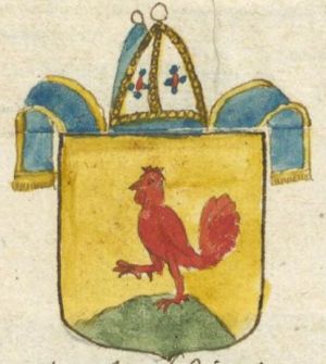 Arms (crest) of Mathijs van Hanenbergh