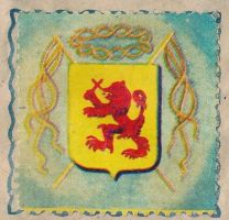 Arms (crest) of EthiopiThe arms in a Spanish album, 1949