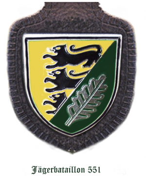 Coat of arms (crest) of the Jaeger Battalion 551, German Army