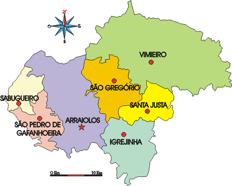 Mapa administrativo do municpio de Arraiolos