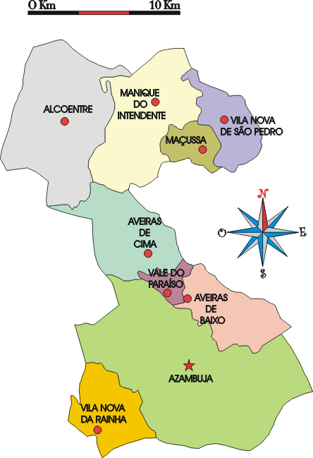 Mapa administrativo do municpio de Azambuja