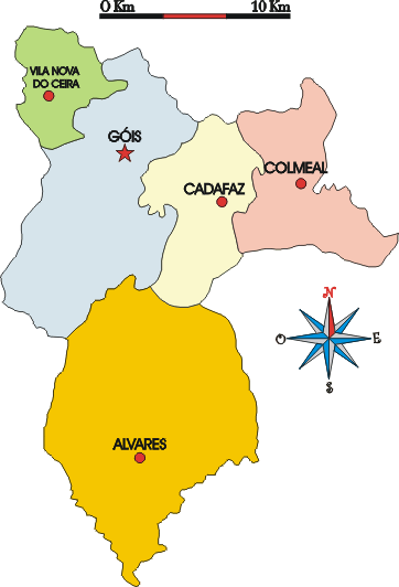 Mapa administrativo do municpio de Gis