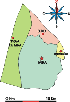 Mapa adminstrativo do municpio de Mira