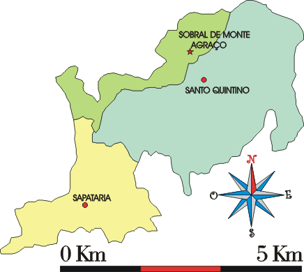 Mapa administrativo do municpio de Sobral de Monte Agrao