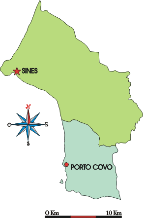 Mapa administrativo do municpio de Sines