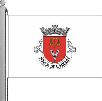 Bandeira da freguesia de Pvoa de So Miguel