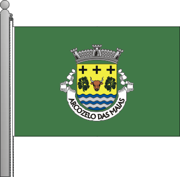 Bandeira da freguesia de Arcozelo das Maias