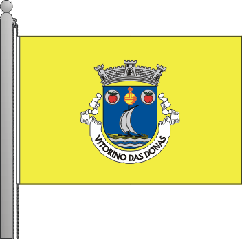 Bandeira da freguesia de Vitorino das Donas