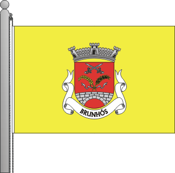 Bandeira da freguesia de Brunhs