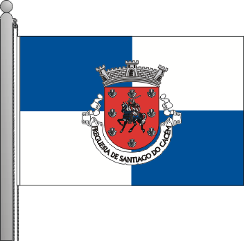 Bandeira da freguesia de Santiago do Cacm