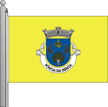 Bandeira da freguesia de Pvoa da Isenta