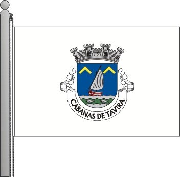 Bandeira da freguesia de Cabanas de Tavira