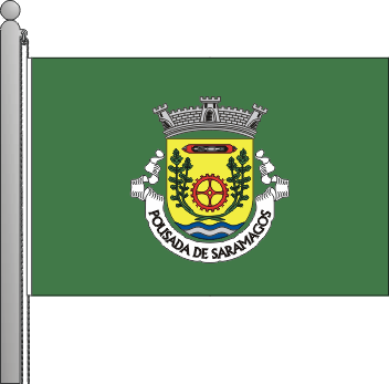 Bandeira da freguesia de Pousada de Saramagos