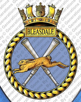 Coat of arms (crest) of the HMS Bleasdale, Royal Navy