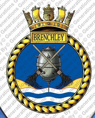 Coat of arms (crest) of the HMS Brenchley, Royal Navy