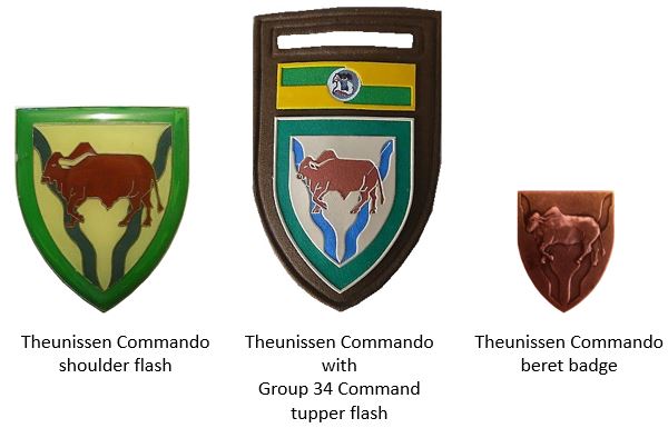Coat of arms (crest) of the Theunissen Commando, South African Army