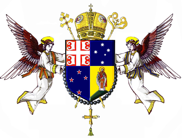 center Arms of Metropolitanate of Australia and New Zealand, Serbian Orthodox Church