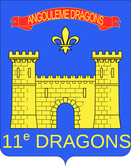 Coat of arms (crest) of the 11th Dragoons Regiment, French Army