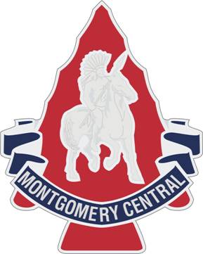 Coat of arms (crest) of Montgomery Central High School Junior Reserve Officer Training Corps, US Army