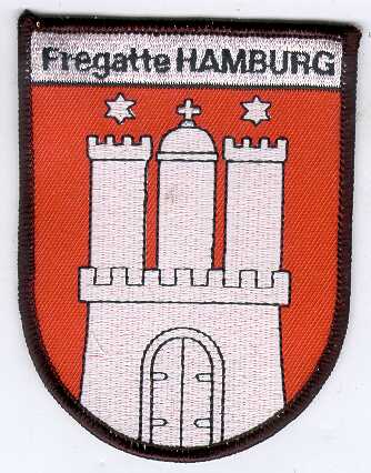 Coat of arms (crest) of the Frigate Hamburg, German Navy