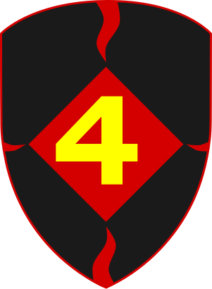 Emblem (crest) of the 4th Armoured Infantry Company, II Battalion, Jutland Dragoon Regiment, Danish Army