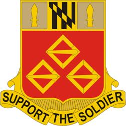 Arms of 58th Support Battalion, Maryland Army National Guard