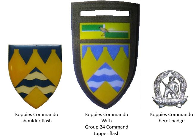 Coat of arms (crest) of the Koppies Commando, South African Army