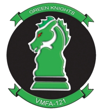 Coat of arms (crest) of VMFA-121 Green Knights, USMC