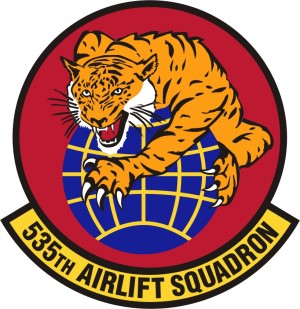 Coat of arms (crest) of the 535th Airlift Squadron, US Air Force