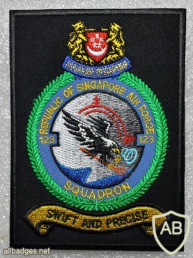 Coat of arms (crest) of No 123 Squadron, Republic of Singapore Air Force
