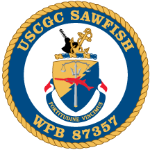 Coat of arms (crest) of the USCGC Sawfish (WPB-87357)