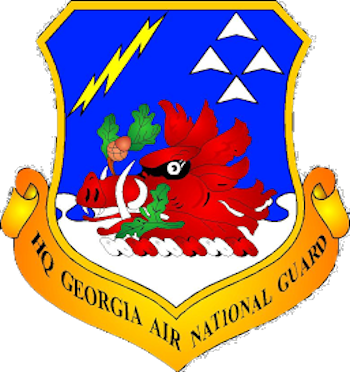 Coat of arms (crest) of the Georgia Air National Guard, US