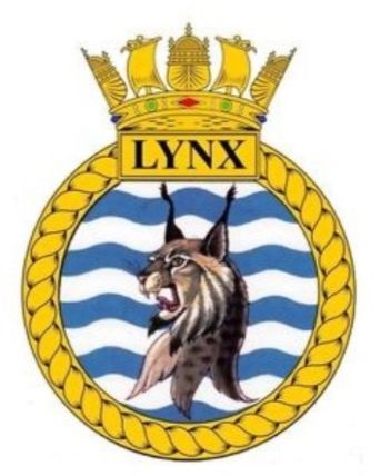 Coat of arms (crest) of the HMS Lynx, Royal Navy