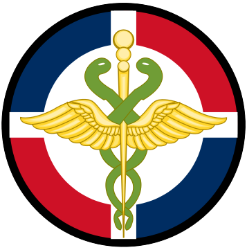 Coat of arms (crest) of the Military Hospital Doctor Ramon de Lara, Dominican Republic Air Force