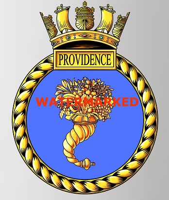 Coat of arms (crest) of the HMS Providence, Royal Navy