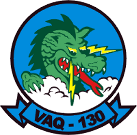 Coat of arms (crest) of the Electronic Attack Squadron (VAQ) - 130 Zappers, US Army