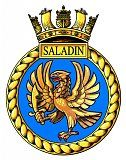 Coat of arms (crest) of the HMS Saladin, Royal Navy