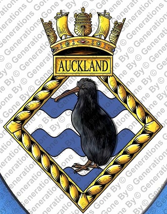 Coat of arms (crest) of the HMS Auckland, Royal Navy