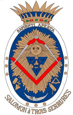 Coat of arms (crest) of St Johanneslogen Salomon á Trois Serrures