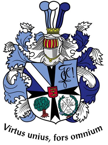 Wappen von Corps Friso-Cheruskia zu Karlsruhe/Coat of arms (crest) of ...