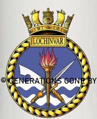 Coat of arms (crest) of the HMS Lochinvar, Royal Navy