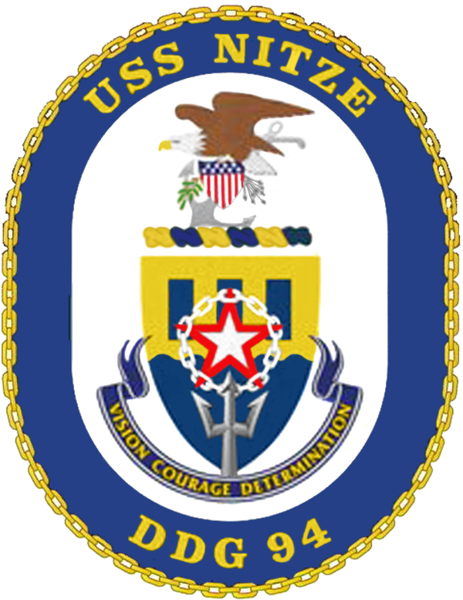 Destroyer USS Nitze (DDG-94) - Coat of arms (crest) of Destroyer USS ...