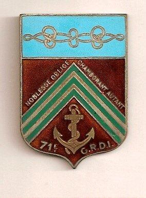 Coat of arms (crest) of the 71st Infantry Division Reconnaissance Group, French Army