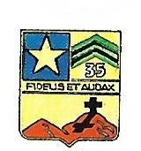 Coat of arms (crest) of the 35th Infantry Division Reconnaissance Group. French Army