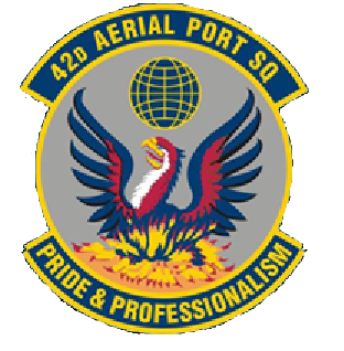 Coat of arms (crest) of the 42nd Aerial Port Squadron, US Air Force