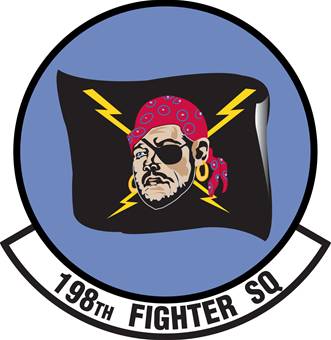 Coat of arms (crest) of the 198th Fighter Squadron, Puerto Rico Air National Guard